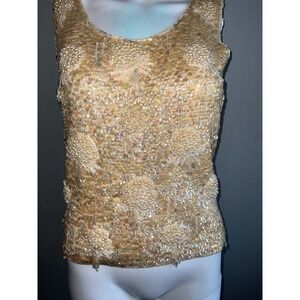 Whimsygoth Fairy Sparkling Sequin Beaded Vintage Tank Top